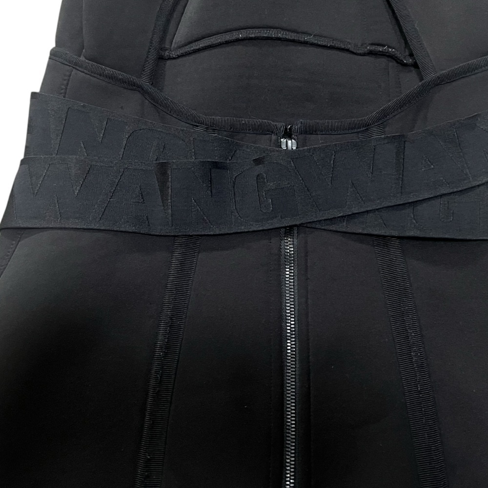 Alexander Wang x H&M black sleeveless logo scuba mini dress night out bodycon - Picture 6 of 11